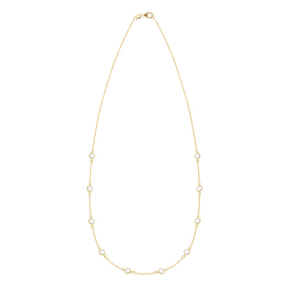 Petite 10 Birthstone Necklace in 14k Gold