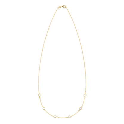 Petite 6 Birthstone Necklace in 14k Gold