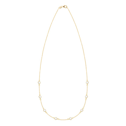Petite 8 Birthstone Necklace in 14k Gold