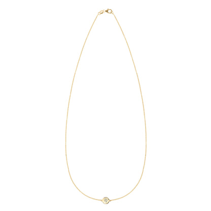 Clover Disc Necklace in 14k Gold