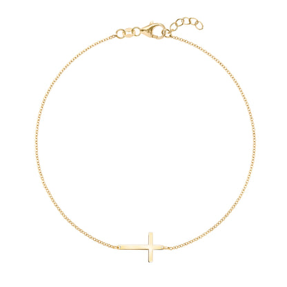 Cross Bracelet in 14k Gold