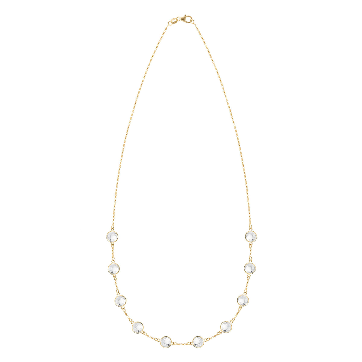 Grand 10 Birthstone Necklace in 14k Gold
