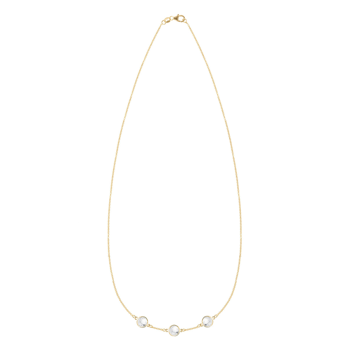 Grand 3 Birthstone Necklace in 14k Gold