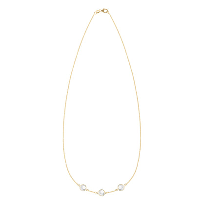 Grand 3 Birthstone Necklace in 14k Gold