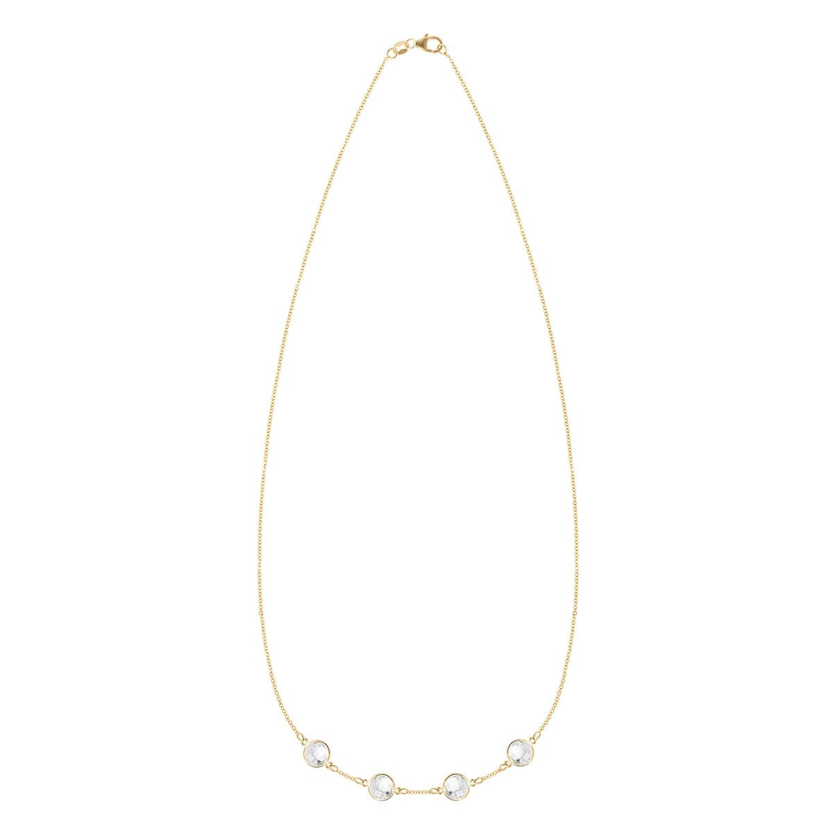 Grand 4 Birthstone Necklace in 14k Gold