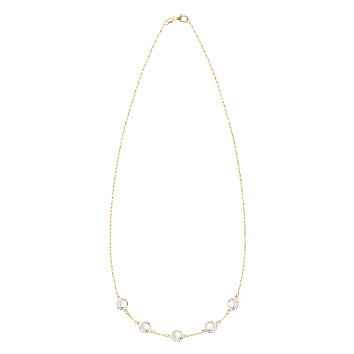 Grand 5 Birthstone Necklace in 14k Gold