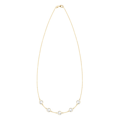 Grand 5 Birthstone Necklace in 14k Gold