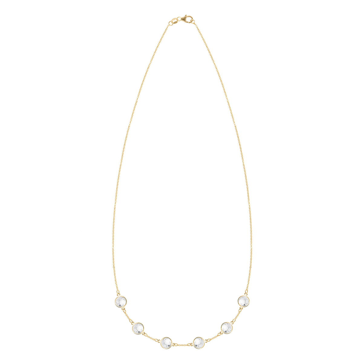 Grand 6 Birthstone Necklace in 14k Gold