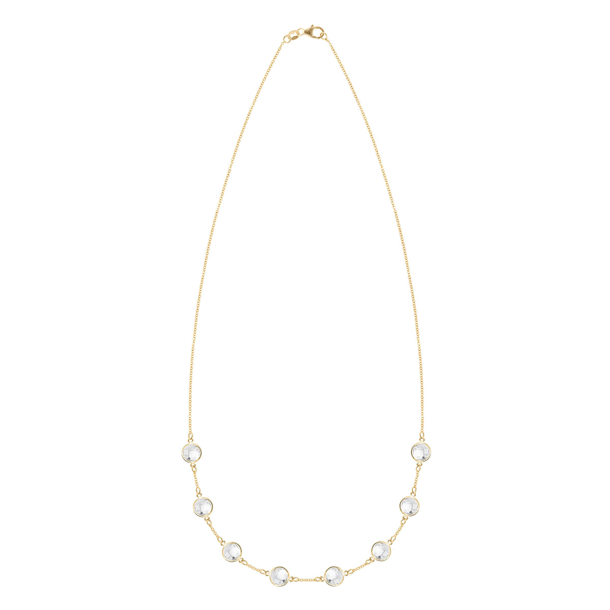 Grand 8 Birthstone Necklace in 14k Gold