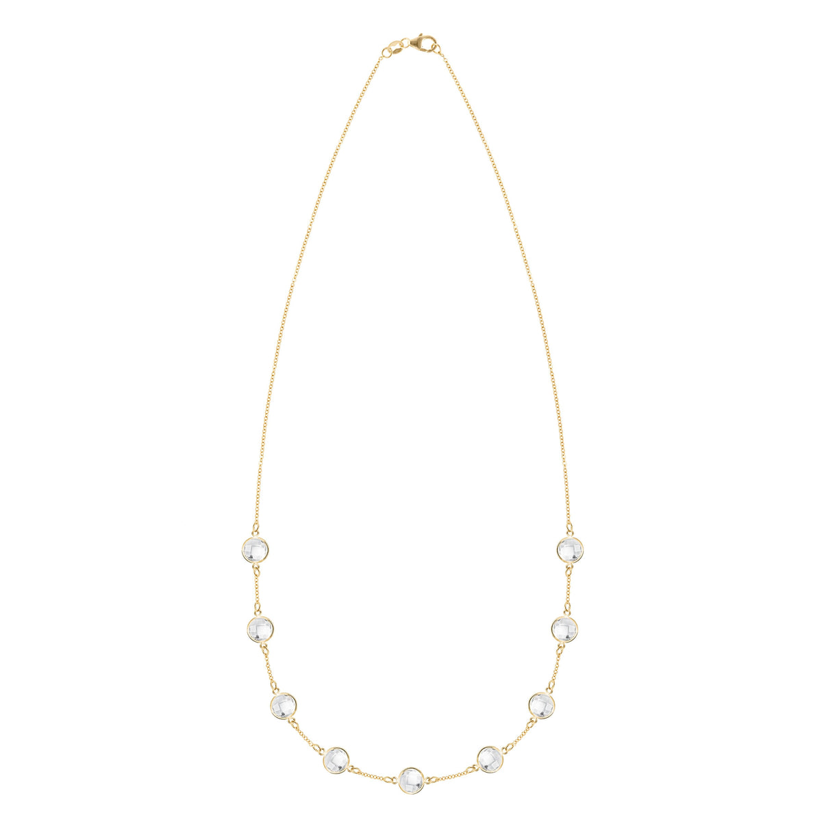 Grand 9 Birthstone Necklace in 14k Gold