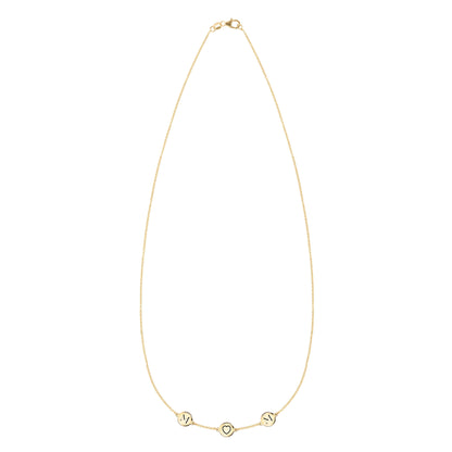 MOM Heart Necklace in 14k Gold