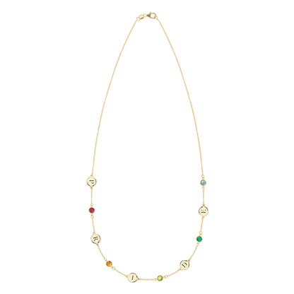 Rainbow Pride Necklace in 14k Gold