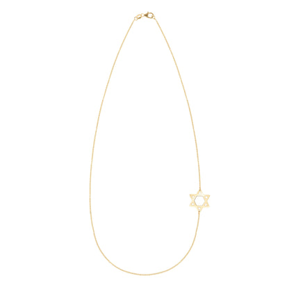 Star of David Necklace in 14k Gold