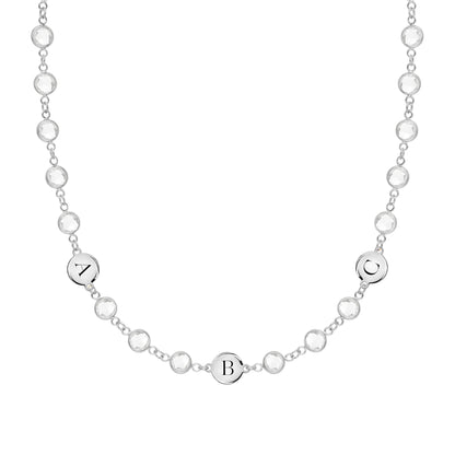 Newport 3 Letter Birthstone Necklace in 14k Gold