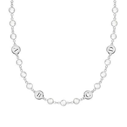 Newport 4 Letter Birthstone Necklace in 14k Gold