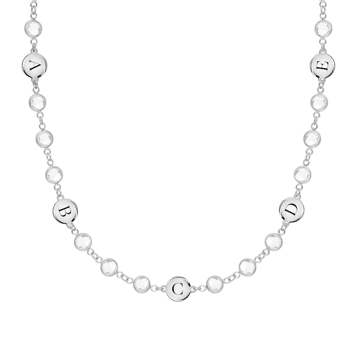 Newport 5 Letter Birthstone Necklace in 14k Gold
