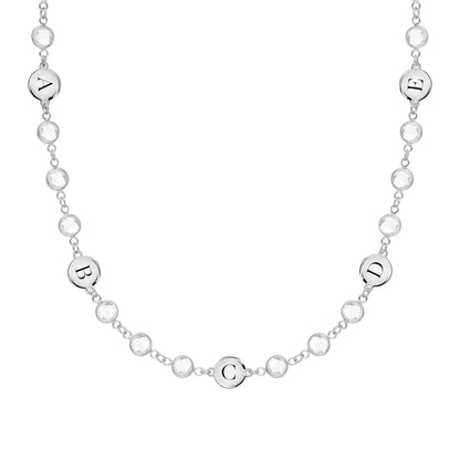 Newport 5 Letter Birthstone Necklace in 14k Gold