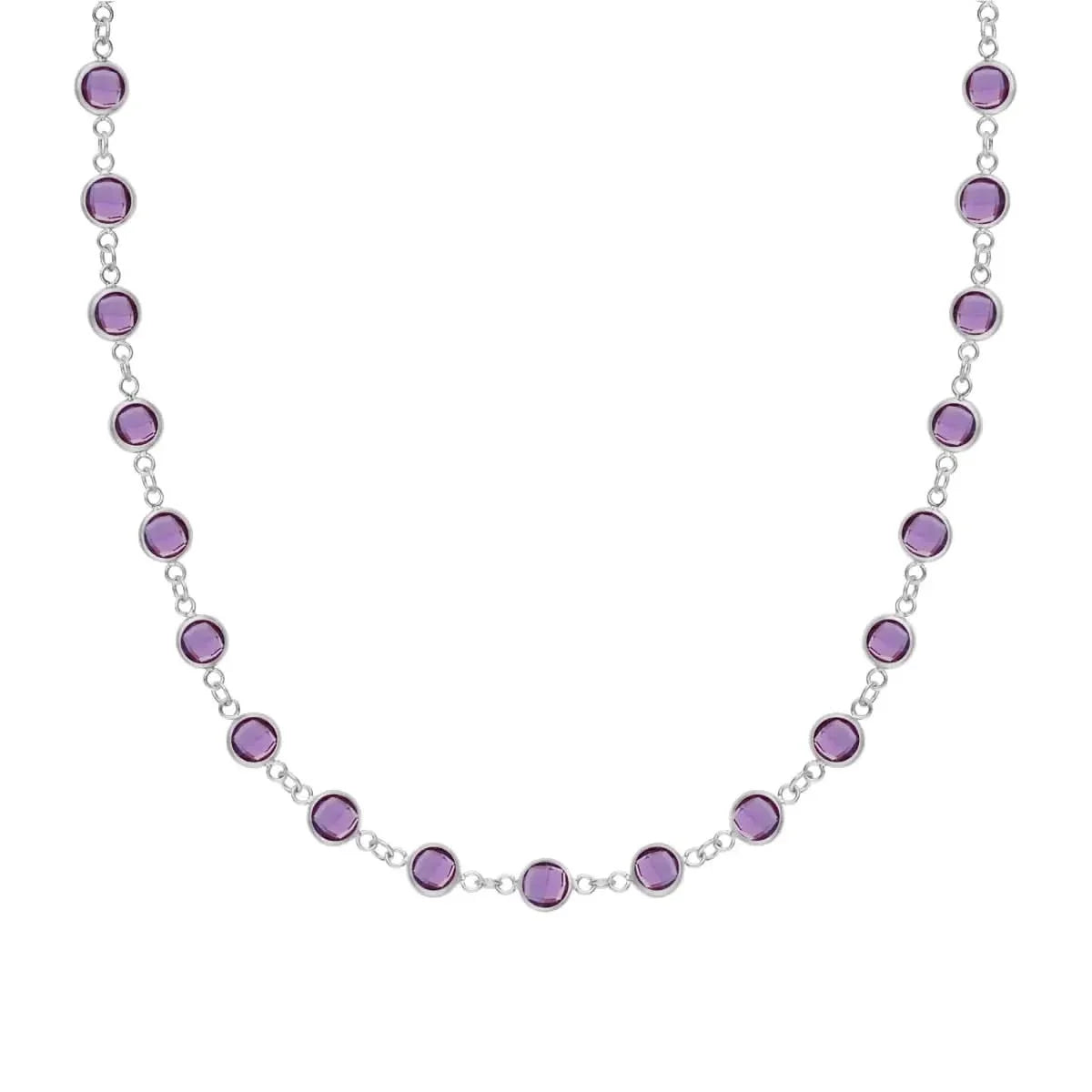 Newport Amethyst Necklace in 14k Gold (February)
