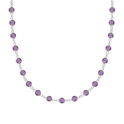 Newport Amethyst Necklace in 14k Gold (February)