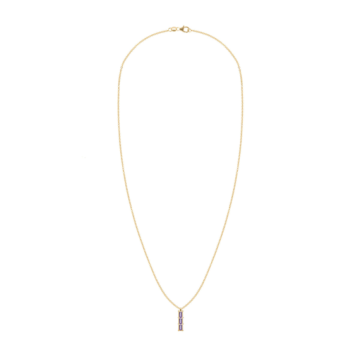 Providence 3 Amethyst Pendant in 14k Gold (February)