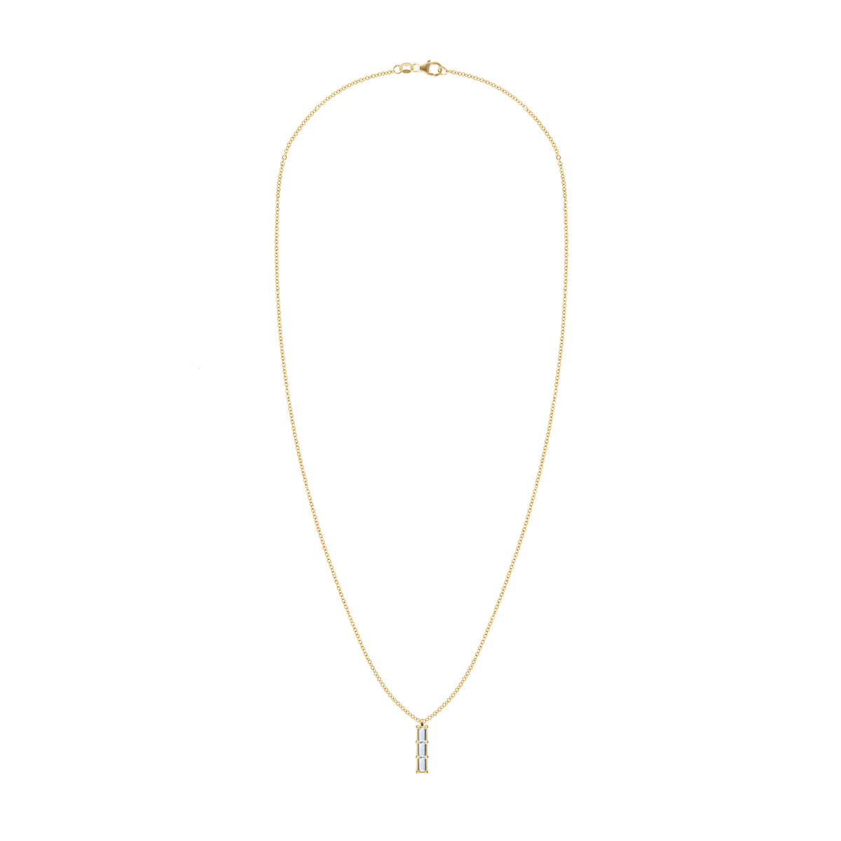 Providence 3 Aquamarine Pendant in 14k Gold (March)