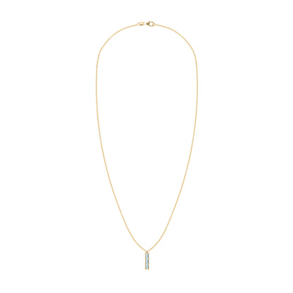 Providence 3 Nantucket Blue Topaz Pendant in 14k Gold (December)