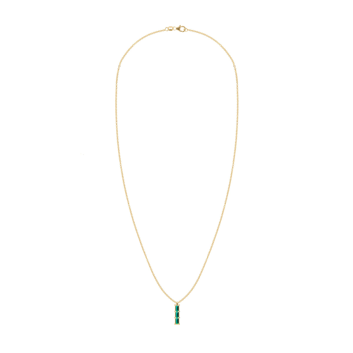 Providence 3 Emerald Pendant in 14k Gold (May)