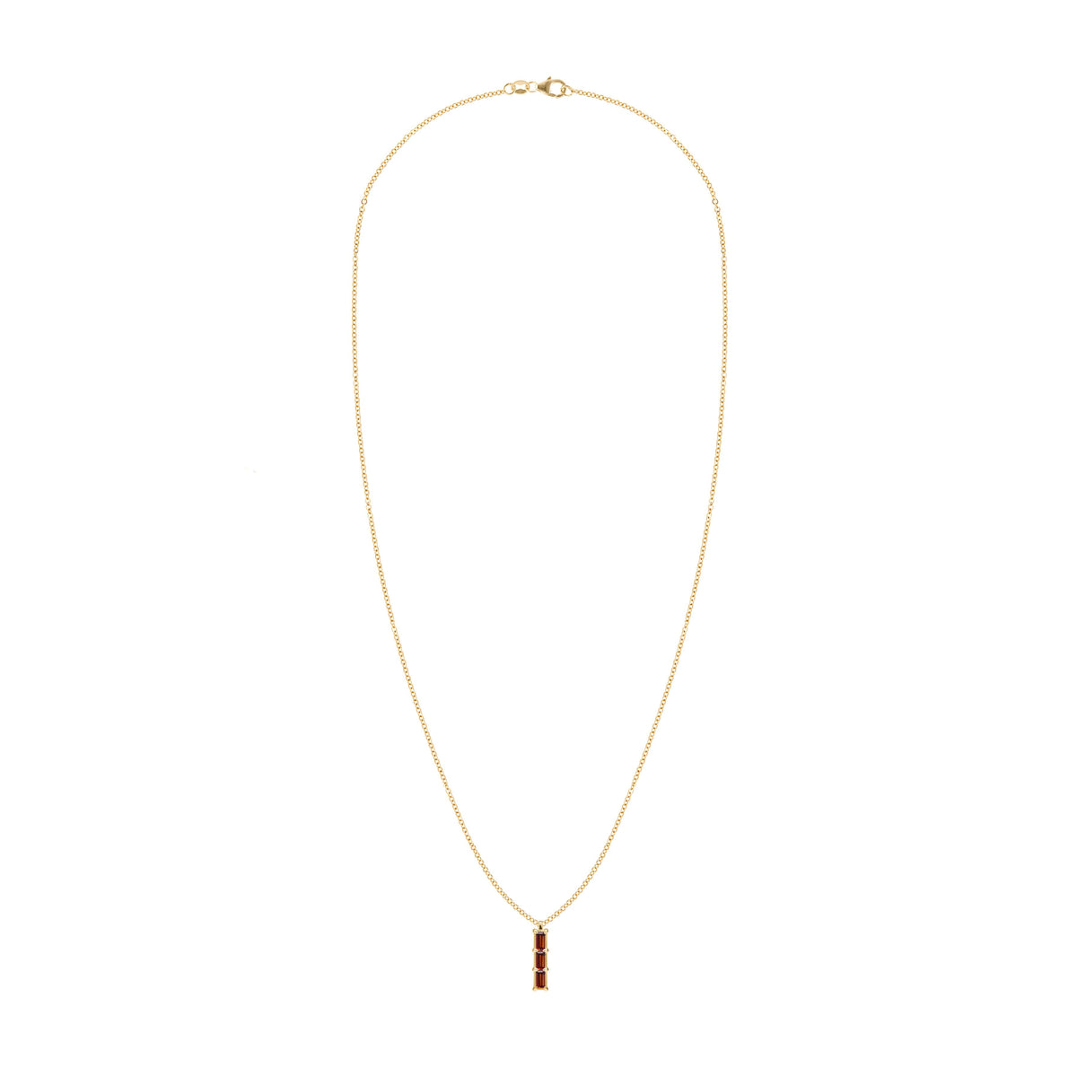 Providence 3 Garnet Pendant in 14k Gold (January)
