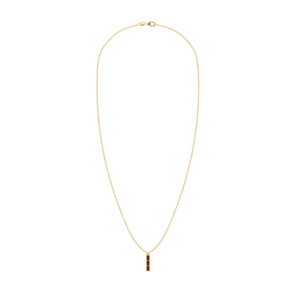Providence 3 Garnet Pendant in 14k Gold (January)