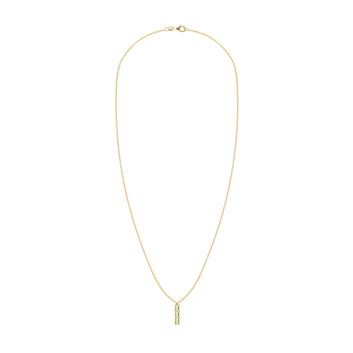 Providence 3 Peridot Pendant in 14k Gold (August)