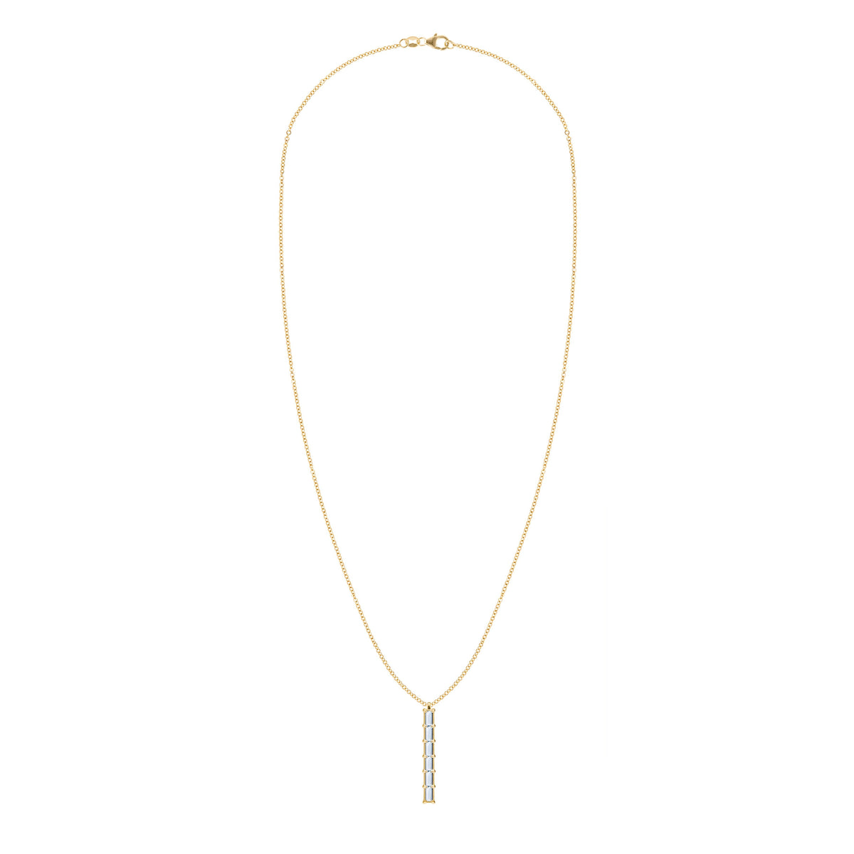 Providence 6 Aquamarine Pendant in 14k Gold (March)