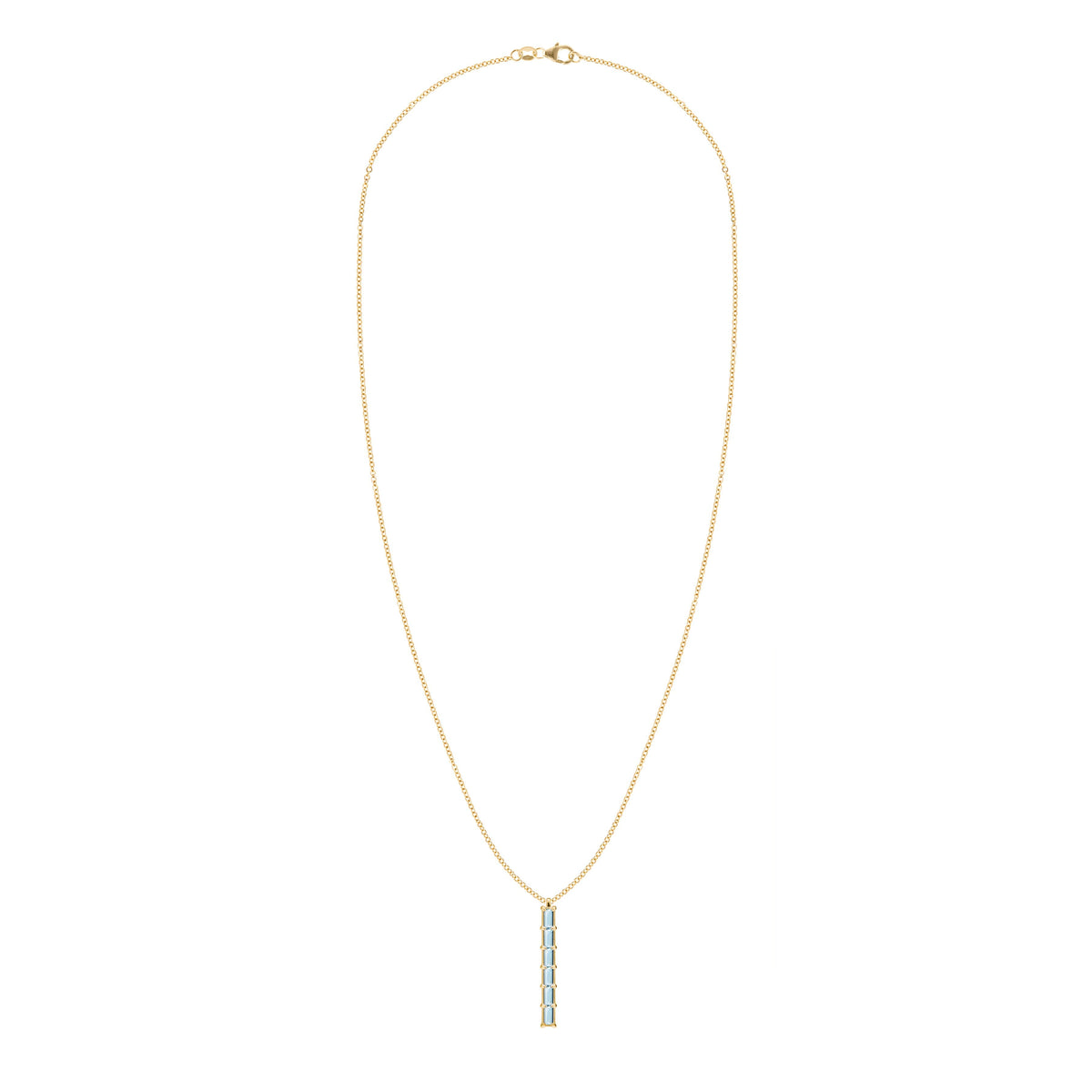 Providence 6 Nantucket Blue Topaz Pendant in 14k Gold (December)