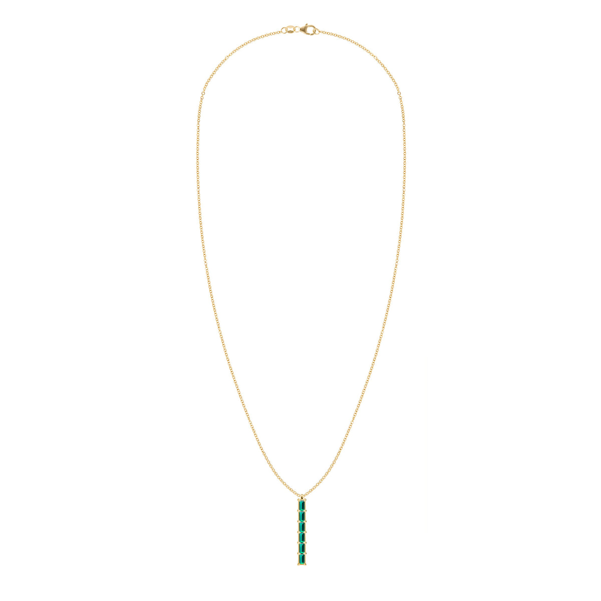 Providence 6 Emerald Pendant in 14k Gold (May)