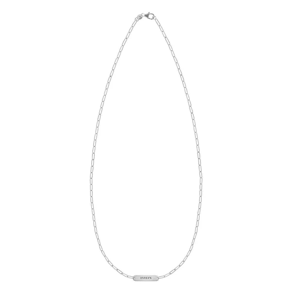 Petite 1 Nameplate Necklace on Adelaide Mini in 14k Gold