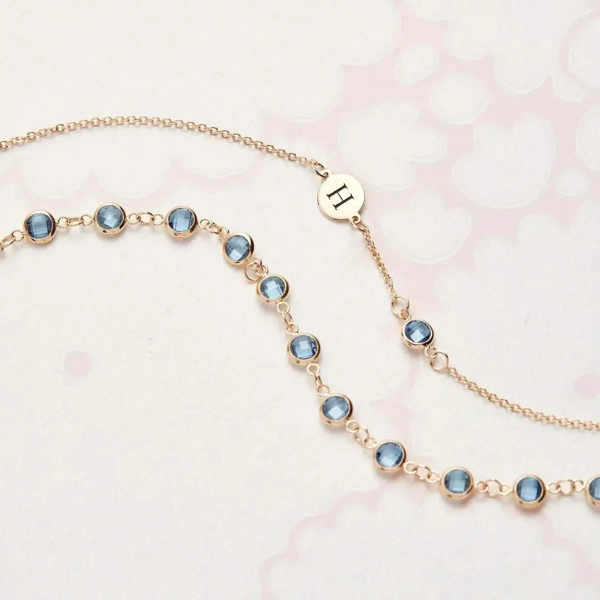 Newport Nantucket Blue Topaz Bracelet in 14k Gold (December)