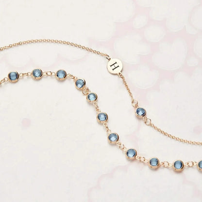 Newport Nantucket Blue Topaz Bracelet in 14k Gold (December)