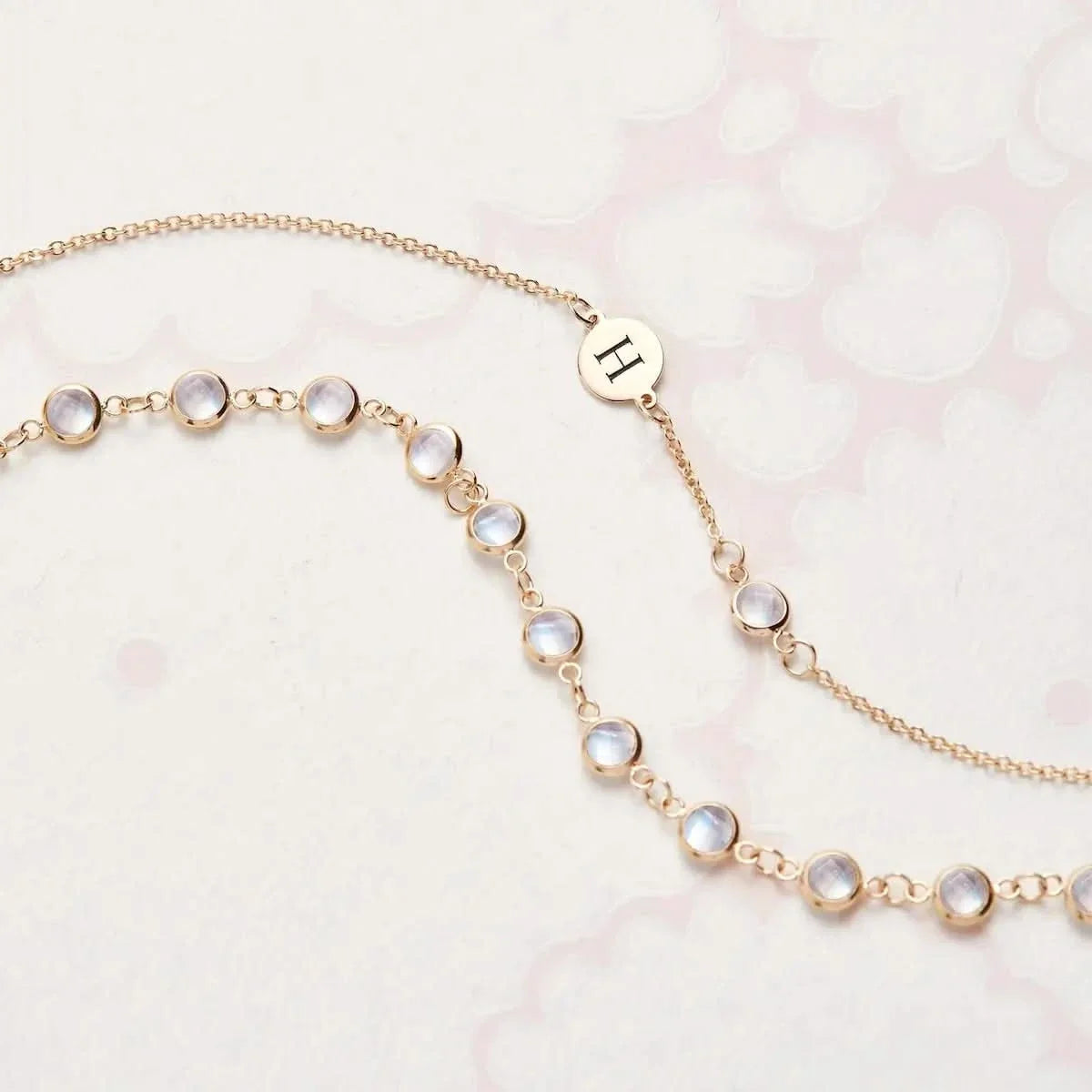 Newport Moonstone Bracelet in 14k Gold (June)
