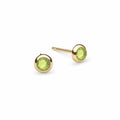 Petite Peridot Stud Earrings in 14k Gold (August)