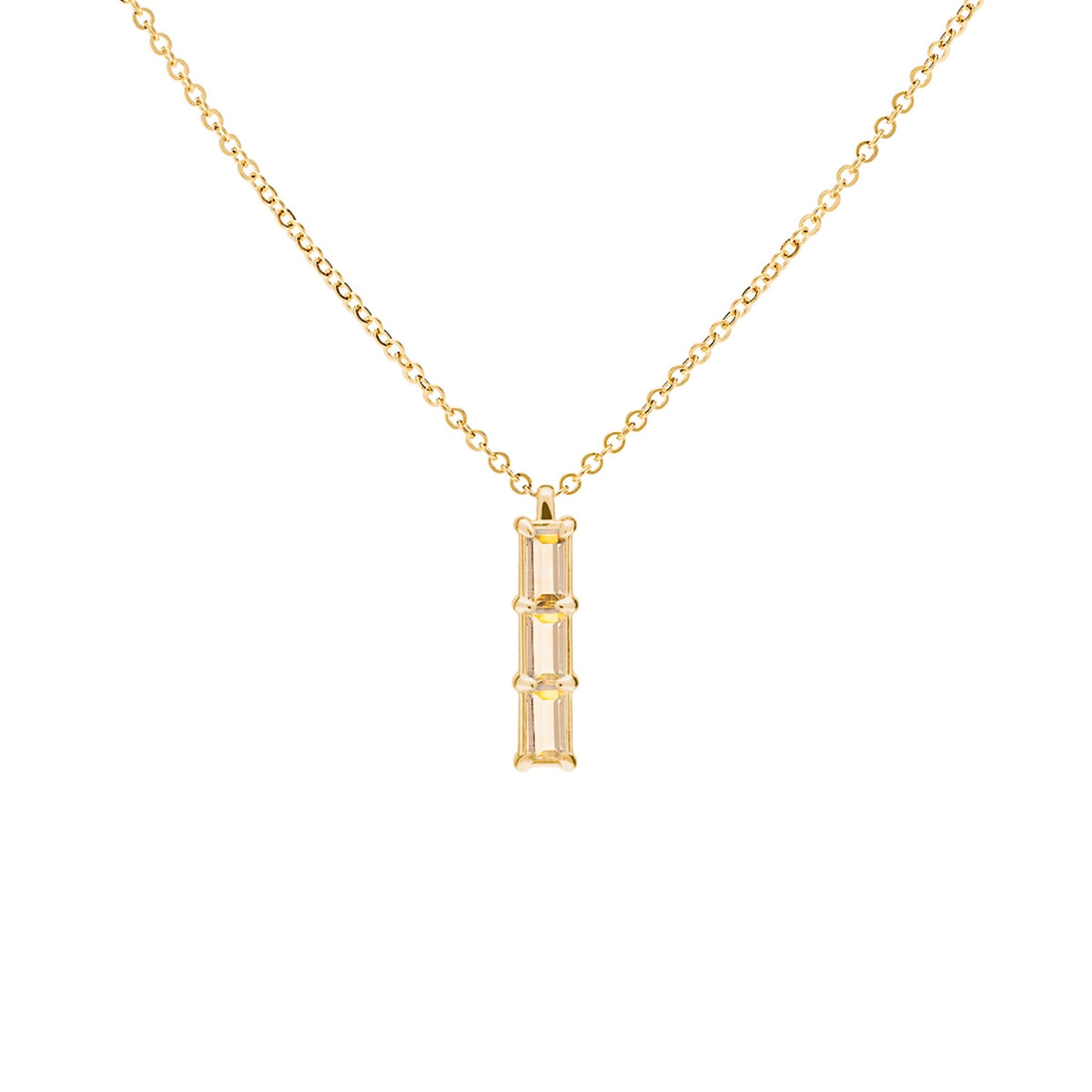 Providence 3 Citrine Pendant in 14k Gold (November)