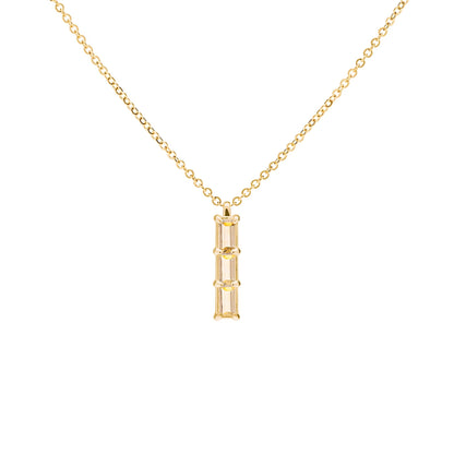Providence 3 Citrine Pendant in 14k Gold (November)