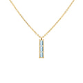 Providence 3 Nantucket Blue Topaz Pendant in 14k Gold (December)