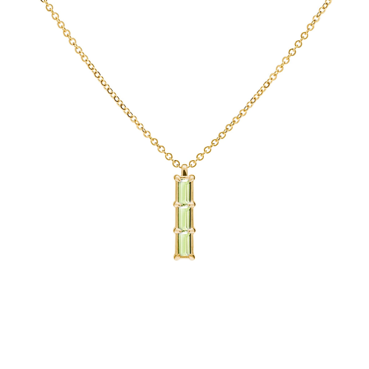 Providence 3 Peridot Pendant in 14k Gold (August)