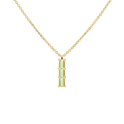Providence 3 Peridot Pendant in 14k Gold (August)