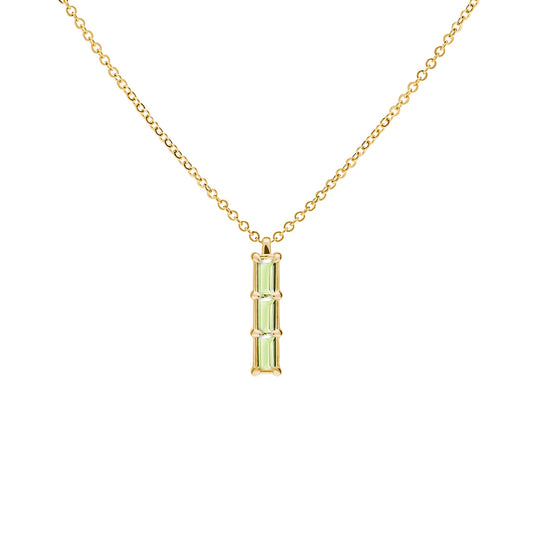 Providence 3 Peridot Pendant in 14k Gold (August)