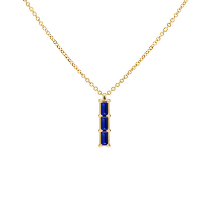 Providence 3 Sapphire Pendant in 14k Gold (September)