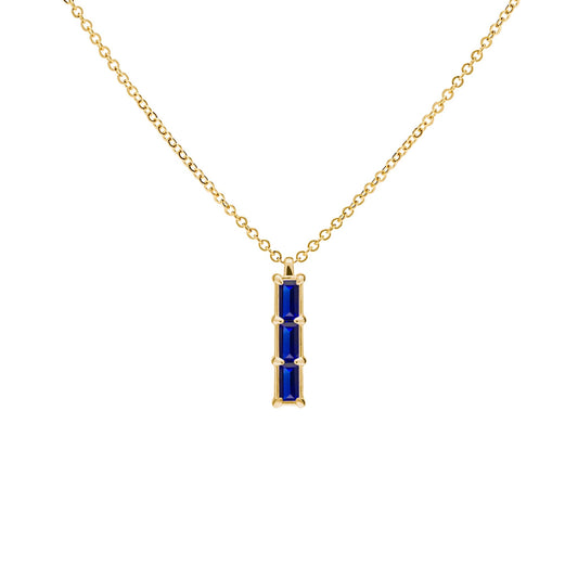 Providence 3 Sapphire Pendant in 14k Gold (September)