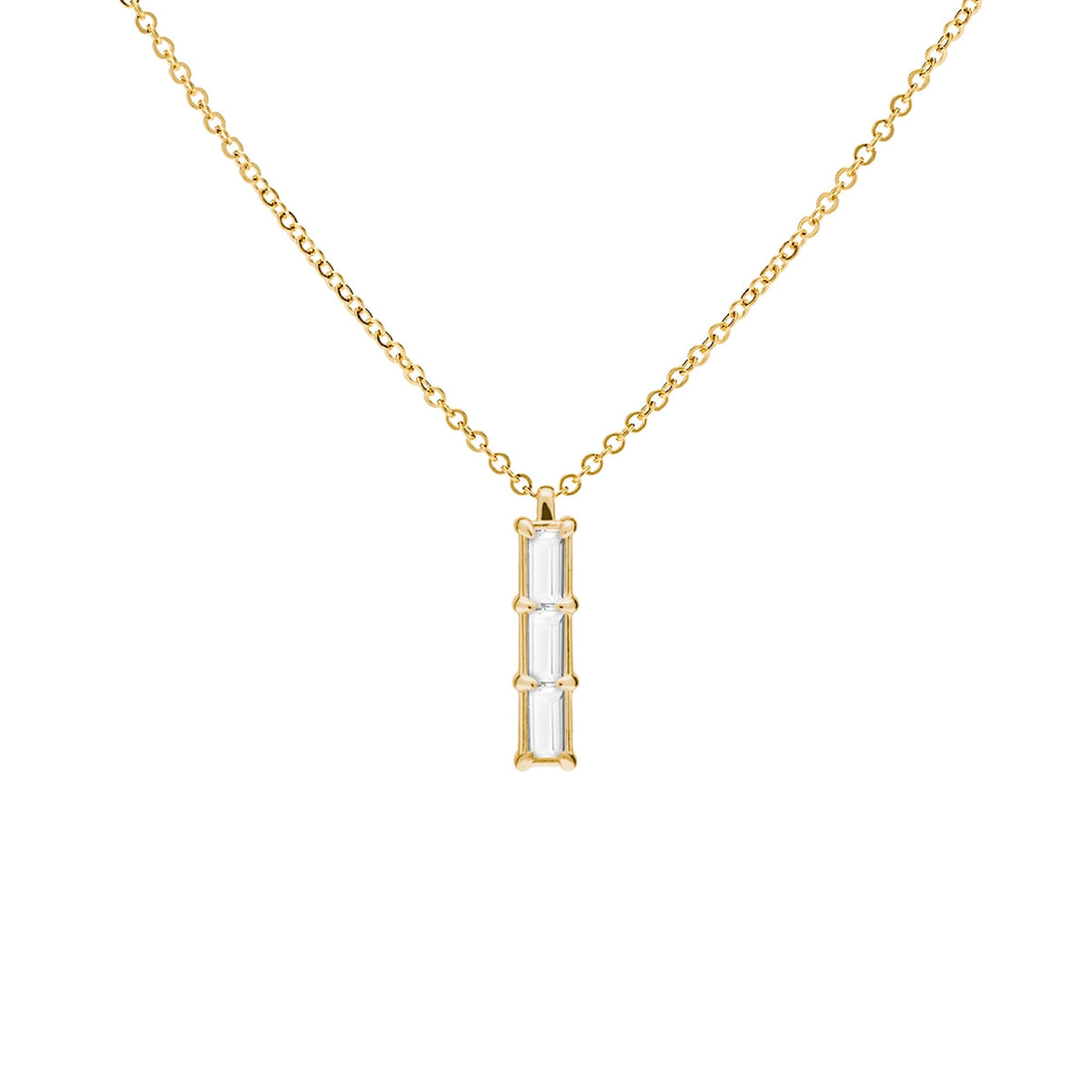 Providence 3 Birthstone Pendant in 14k Gold