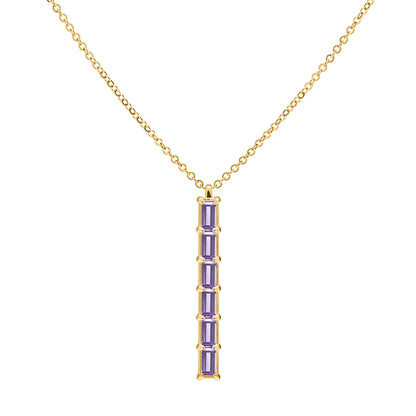 Providence 6 Amethyst Pendant in 14k Gold (February)