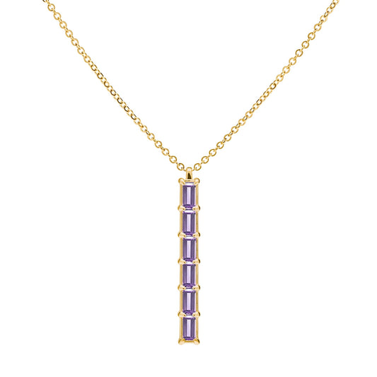 Providence 6 Amethyst Pendant in 14k Gold (February)