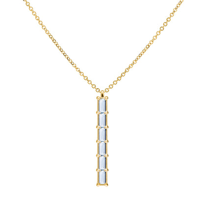 Providence 6 Aquamarine Pendant in 14k Gold (March)